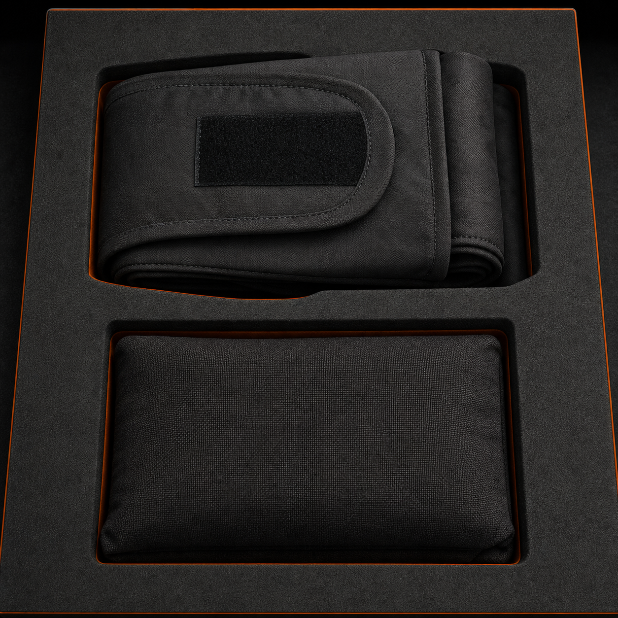 Demonstrative Heat Shift Kit arranged in workshop cut foam